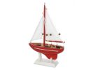Wooden Compass Rose Model Sailboat 9""