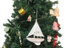 Wooden Intrepid Model Sailboat Christmas Tree Ornament