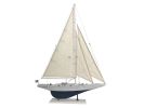 Wooden Rustic Whitewashed Enterprise Limited Model Sailboat 35""