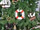 White Lifering with Red Bands Christmas Tree Ornament 6""