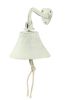 Whitewashed Cast Iron Hanging Ship's Bell 6""