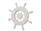 White Decorative Ship Wheel 9""