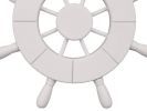 White Decorative Ship Wheel 9""