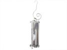 Chrome Hour Glass Christmas Ornament 6""