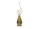 Solid Brass Oil Lamp Christmas Ornament 4""