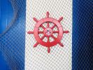 Red Decorative Ship Wheel With Anchor 12""