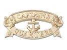 Solid Brass Captain's Quarters Sign 9"