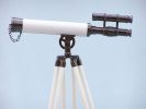 Floor Standing Oil Rubbed Bronze with White Leather Griffith Astro Telescope 50""