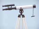 Floor Standing Oil Rubbed Bronze with White Leather Griffith Astro Telescope 50""