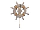 Rustic Decorative Ship Wheel With Hook 8"