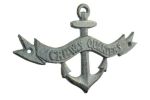 Antique Bronze Cast Iron Crews Quarters Anchor Sign 8"