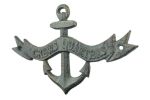Antique Bronze Cast Iron Crews Quarters Anchor Sign 8"