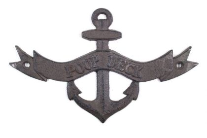 Cast Iron Poop Deck Anchor Sign 8""