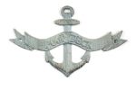 Antique Bronze Cast Iron Poop Deck Anchor Sign 8""