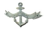 Antique Bronze Cast Iron Poop Deck Anchor Sign 8""