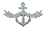 Antique Bronze Cast Iron Anchor Captains Quarters Sign 8"