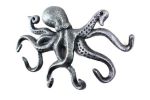 Antique Silver Cast Iron Octopus Hook 11"