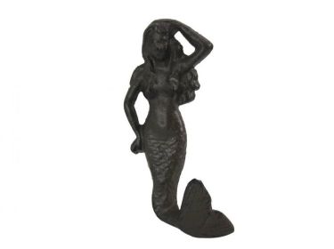 Cast Iron Mermaid Hook 6"