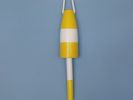 Wooden Yellow Cape Rock Decorative Lobster Trap Buoy 15""