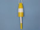 Wooden Yellow Cape Rock Decorative Lobster Trap Buoy 15""