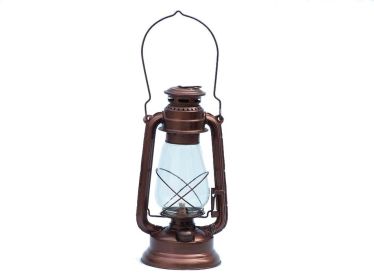 Antique Copper Hurricane Oil Lantern 19""