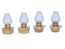 Solid Brass Table Oil Lamp 5" - Set of 4