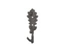 Cast Iron Oak Tree Leaf with Acorns Decorative Metal Tree Branch Hook 6.5""