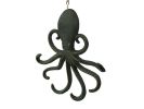 Antique Seaworn Bronze Cast Iron Wall Mounted Octopus Hooks 7""