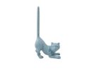 Rustic Light Blue Cast Iron Cat Paper Towel Holder 10""