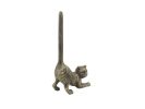 Rustic Gold Cast Iron Cat Paper Towel Holder 10""