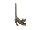 Rustic Gold Cast Iron Cat Paper Towel Holder 10""
