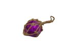 Purple Japanese Glass Ball Fishing Float With Brown Netting Decoration 2""