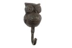 Cast Iron Owl Wall Hook 6""