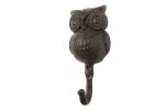 Cast Iron Owl Wall Hook 6""