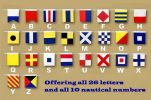 Letter N Cloth Nautical Alphabet Flag Decoration 20""