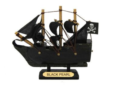 Black Pearl Pirates of the Caribbean Pirate Ship Model Christmas Ornament 4""