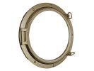 Gold Finish Decorative Ship Porthole Window 24""