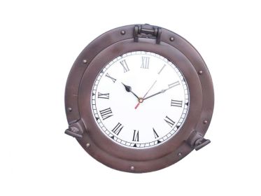Bronze Decorative Ship Porthole Clock 12""