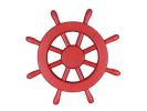 Red Decorative Ship Wheel 12""