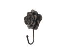 Rustic Copper Cast Iron Decorative Rose Hook 7""