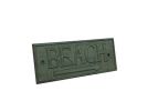 Antique Seaworn Bronze Cast Iron Beach Sign 9""