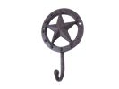 Cast Iron Lone Star Decorative Metal Wall Hook 5""