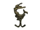 Antique Gold Cast Iron Mermaid Key Hook 6""