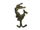 Antique Gold Cast Iron Mermaid Key Hook 6""
