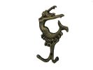 Antique Gold Cast Iron Mermaid Key Hook 6""