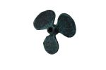 Seaworn Blue Cast Iron Propeller Paperweight 4""