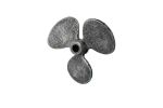 Antique Silver Cast Iron Propeller Paperweight 4""