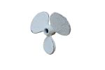 Whitewashed Cast Iron Propeller Paperweight 4""
