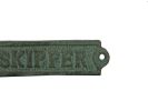 Antique Seaworn Bronze Cast Iron Skipper Sign 6""