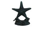 Seaworn Blue Cast Iron Starfish Door Stopper 11""